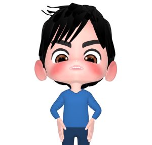 上から目線の男性のイラスト