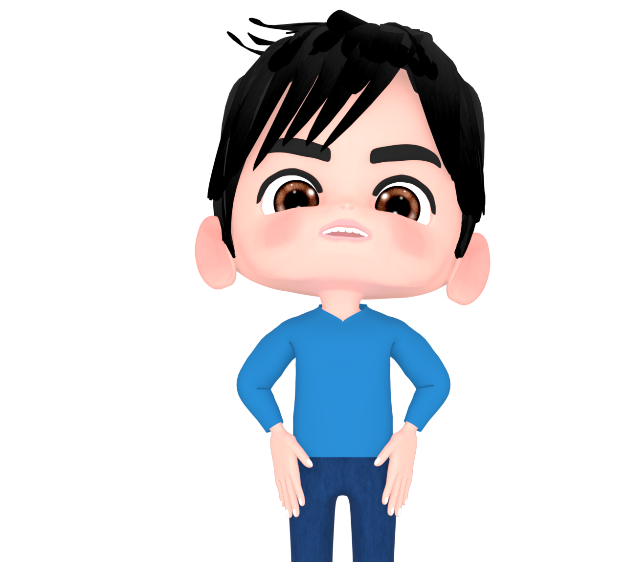 上から目線の男性のイラスト
