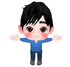 両手をいっぱいに広げる男性のイラスト