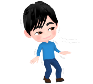 フラフラと歩いている男性のイラスト
