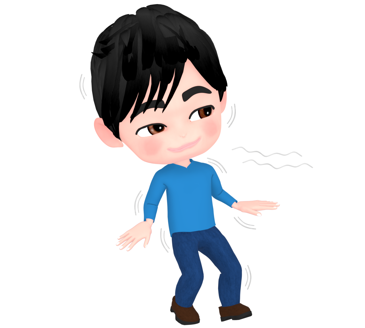 フラフラと歩いている男性のイラスト