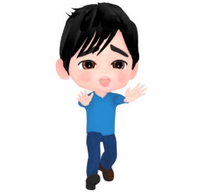 呼び止める男性のイラスト