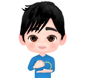 思いついた男性のイラスト