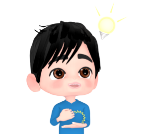 閃いた男性のイラスト