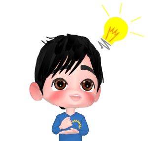 閃いた男性のイラスト