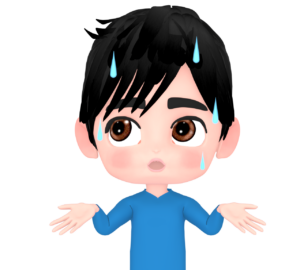 とぼける男性のイラスト