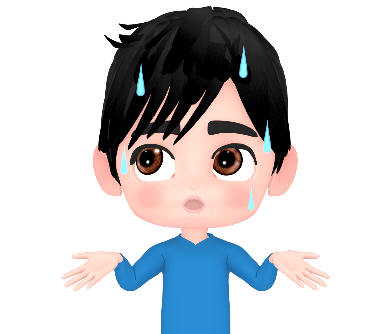 とぼける男性のイラスト