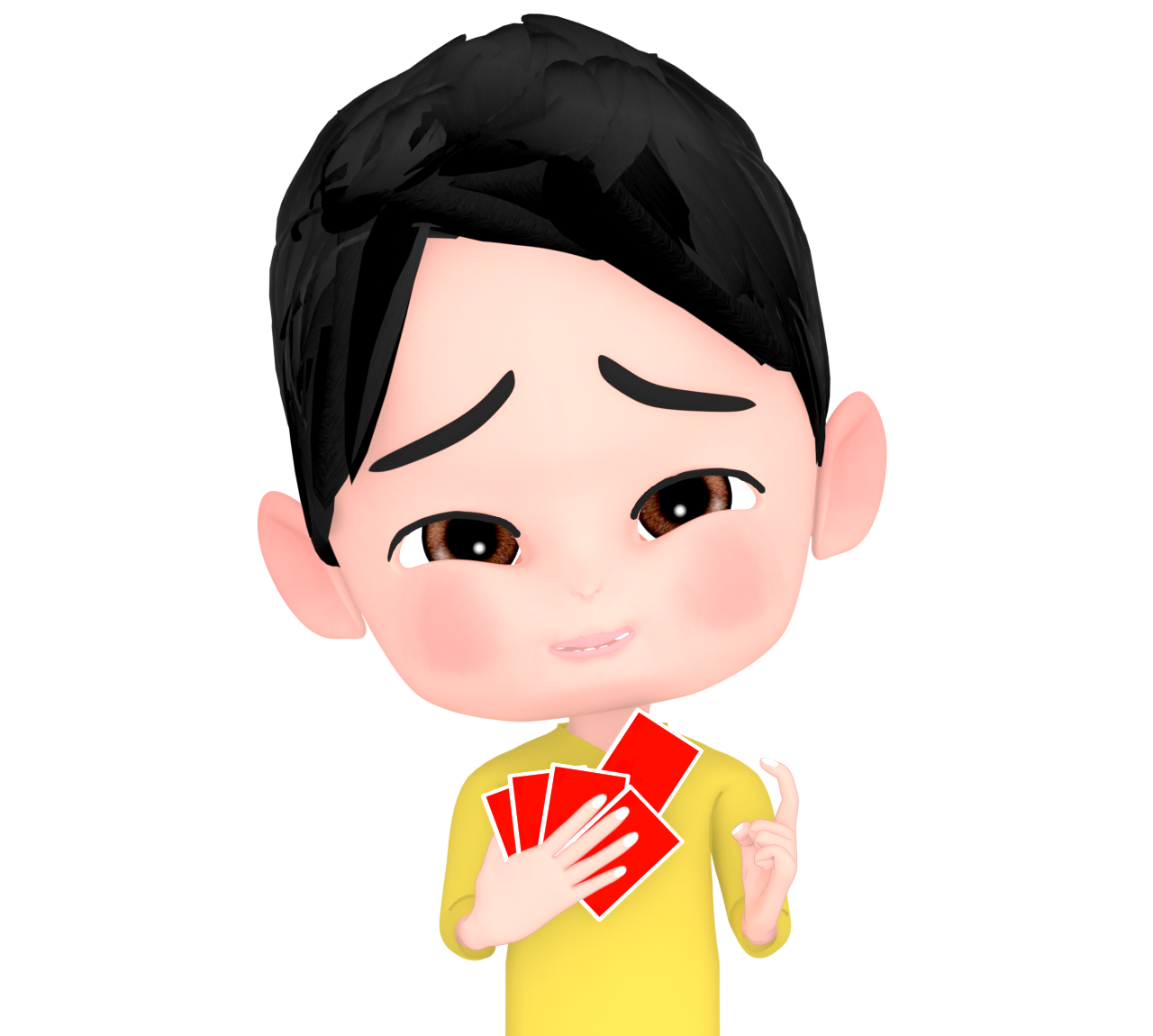 ババ抜きで仕掛ける男性のイラスト