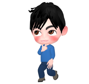 カッコよく考える男性のイラスト