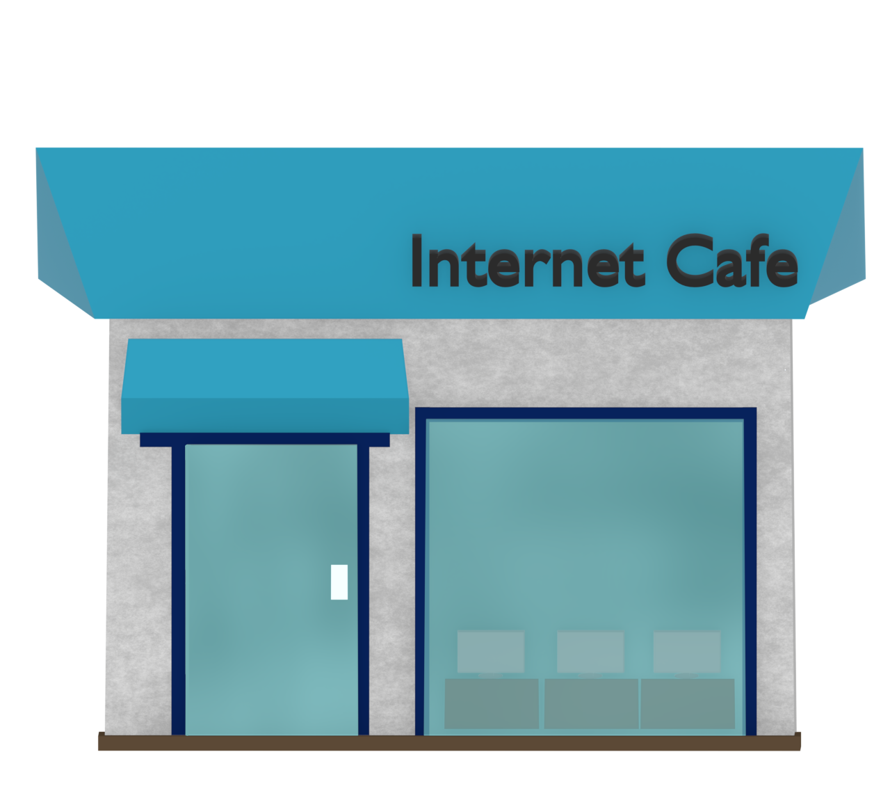 漫画喫茶の外観のイラスト 9 漫画喫茶の外観のイラスト