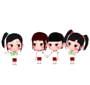 地図を見る子どものイラスト