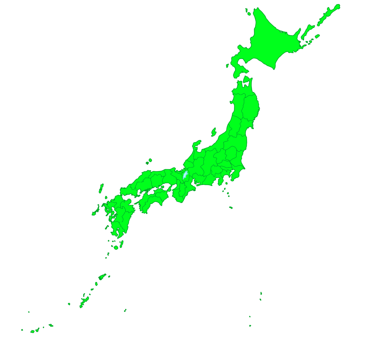 日本地図のイラスト