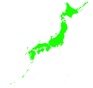 境界線のない日本地図のイラスト