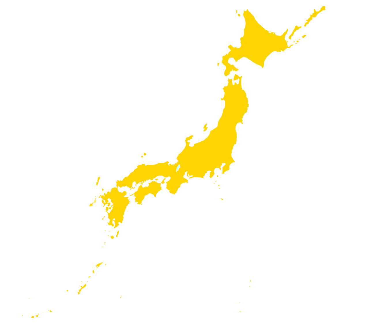 境界線のない日本地図のイラスト