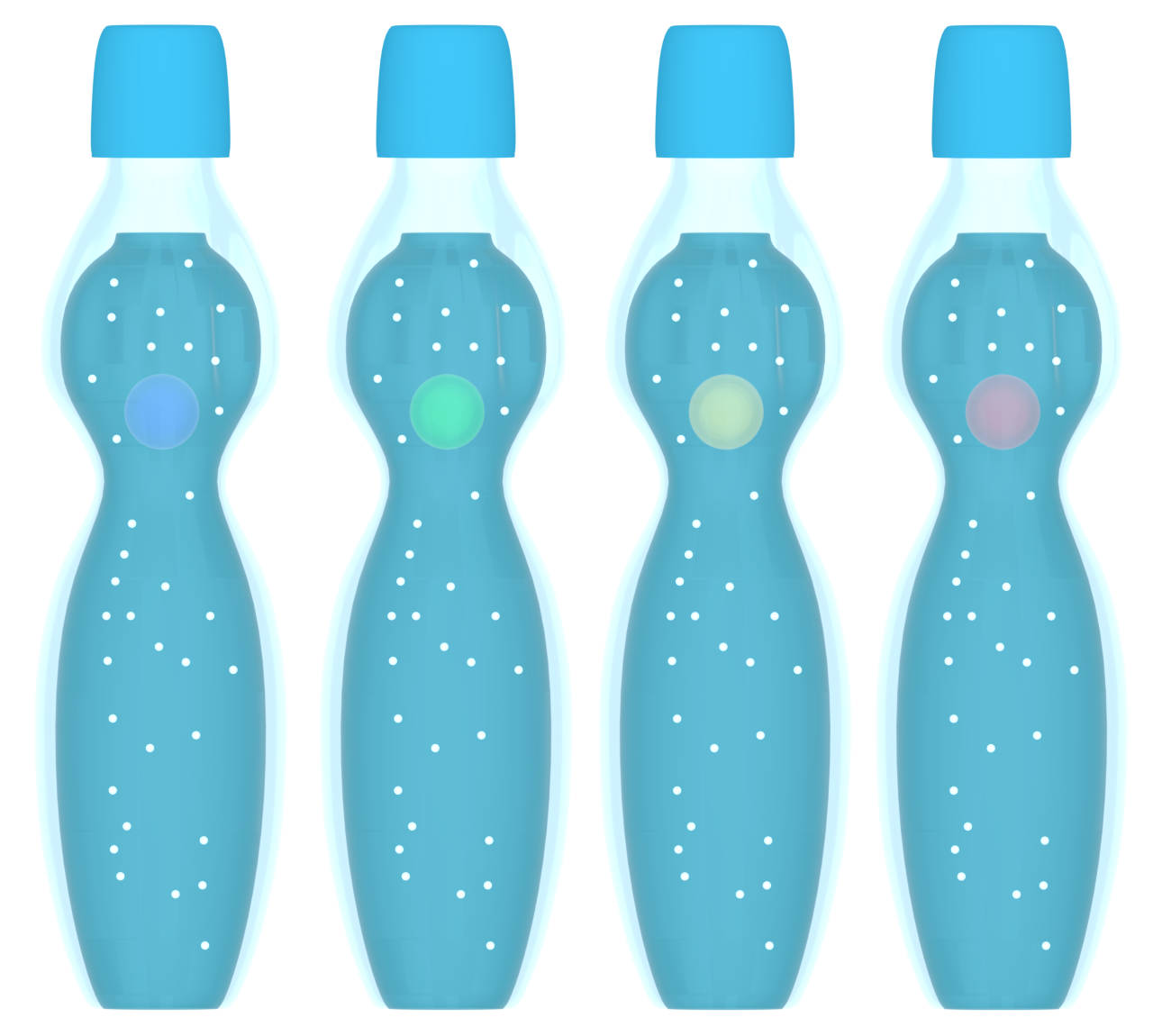 ビー玉が入ったラムネ瓶のイラスト