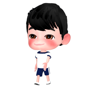 行進する体操着の男の子のイラスト