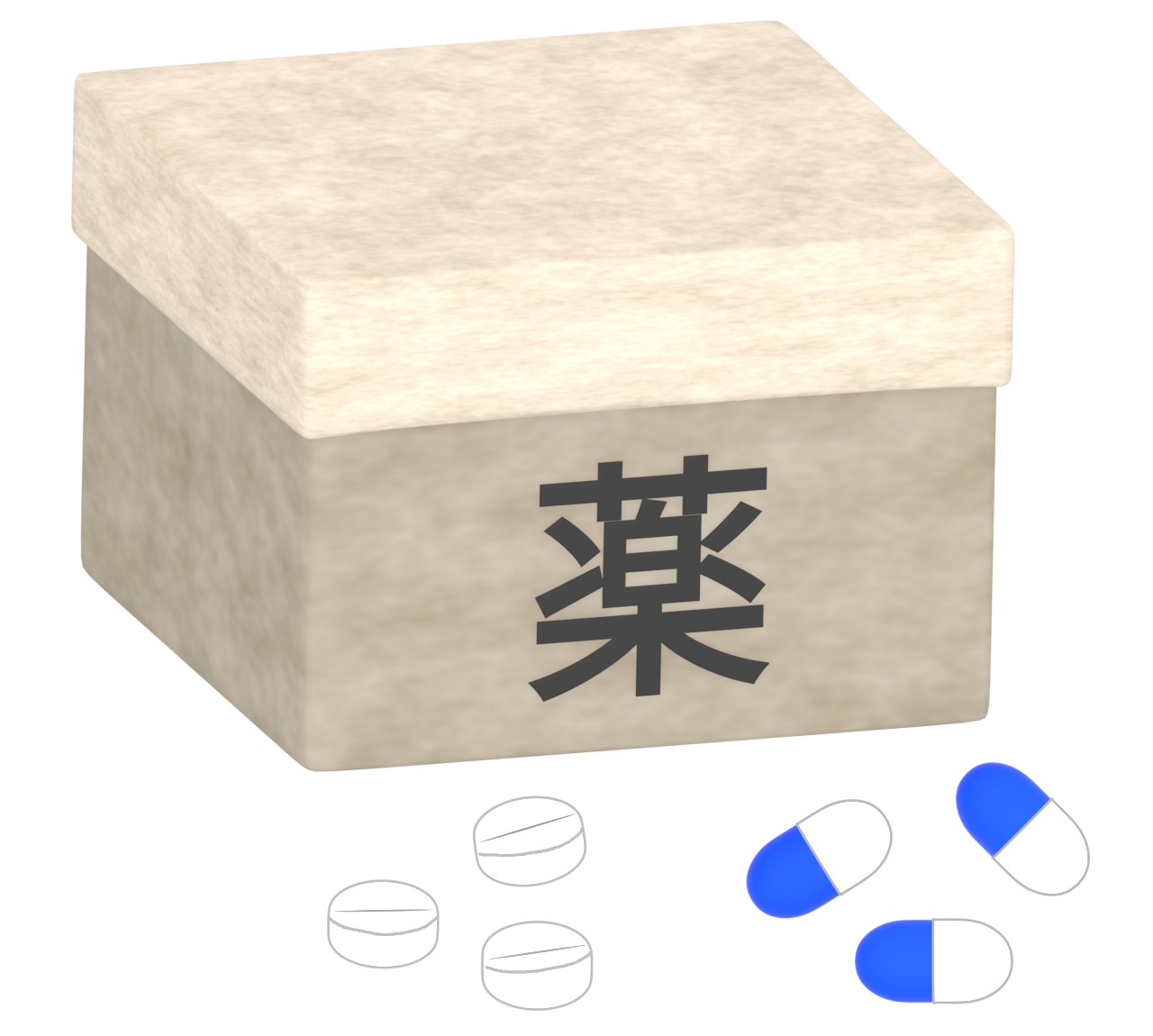 薬の箱のイラスト