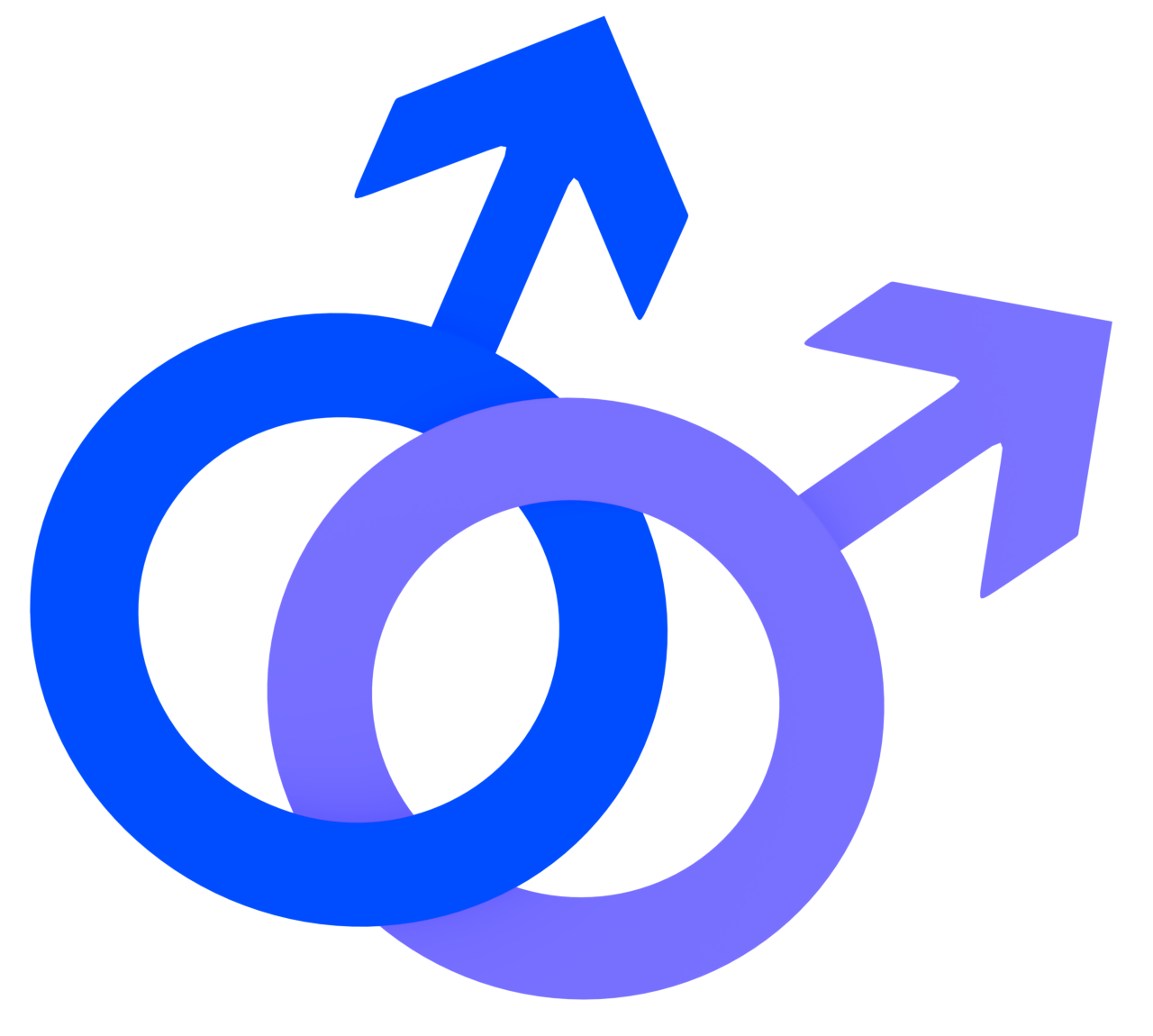 男性と男性のマーク（ホモセクシャル）