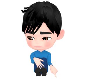 いじける男性のイラスト