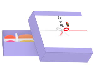 お中元の詰め合わせのイラスト