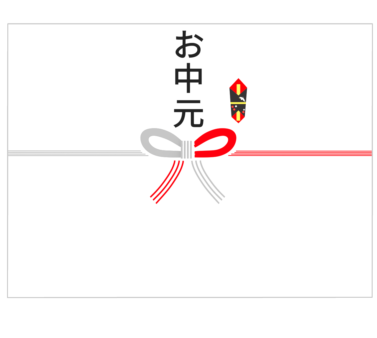 お中元の熨斗紙のフレーム