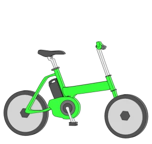 ミニベロ電動アシスト自転車のイラスト