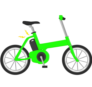 ミニベロ電動アシスト自転車のイラスト