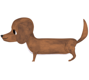 ミニチュアダックスフンドのイラスト