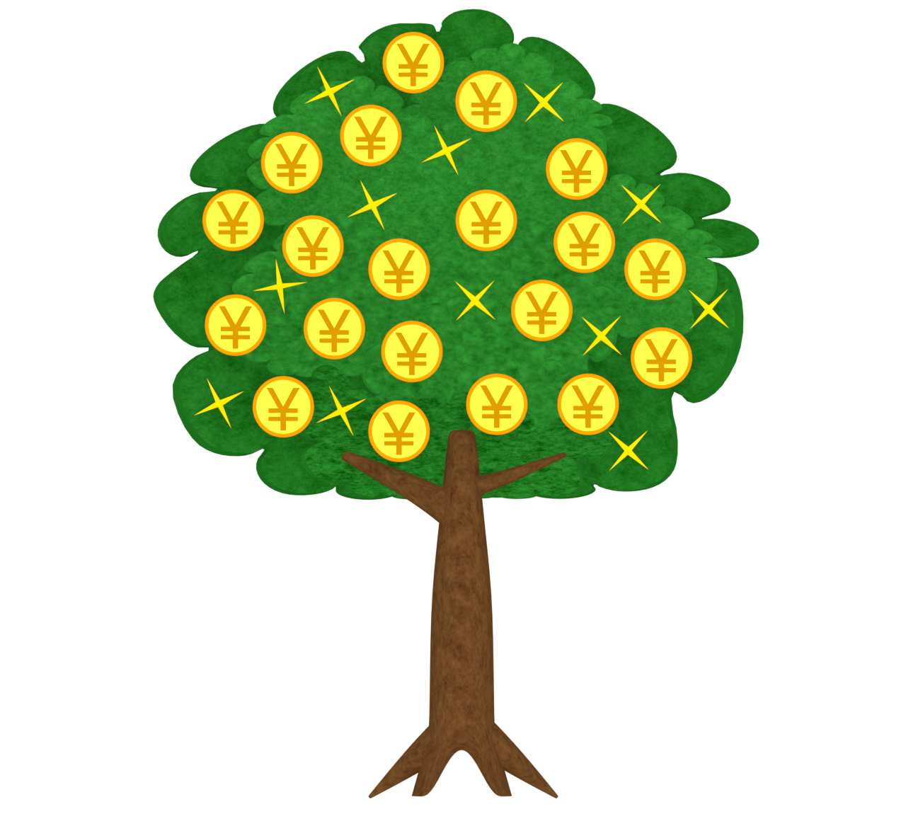お金の木のイラスト