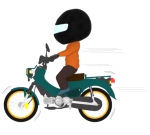 原付を運転するイラスト