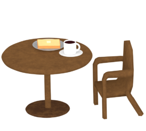 モーニングカフェのイラスト