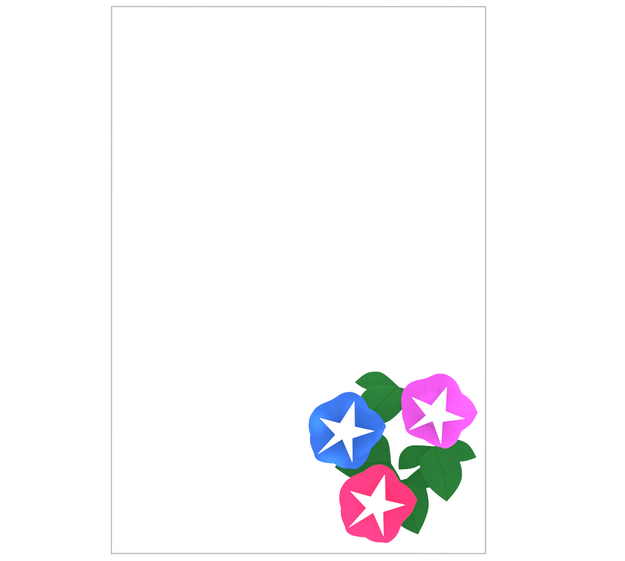 朝顔のテンプレート