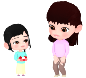 母の日にプレゼントを渡す子どものイラスト