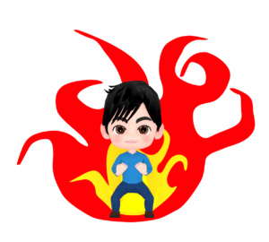 やる気に満ちた男性のイラスト