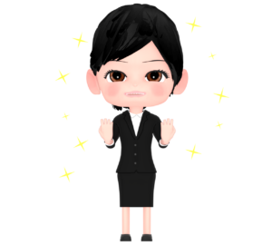 やる気があるOLのイラスト