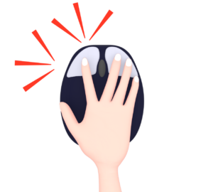 マウス ダブルクリックのイラスト