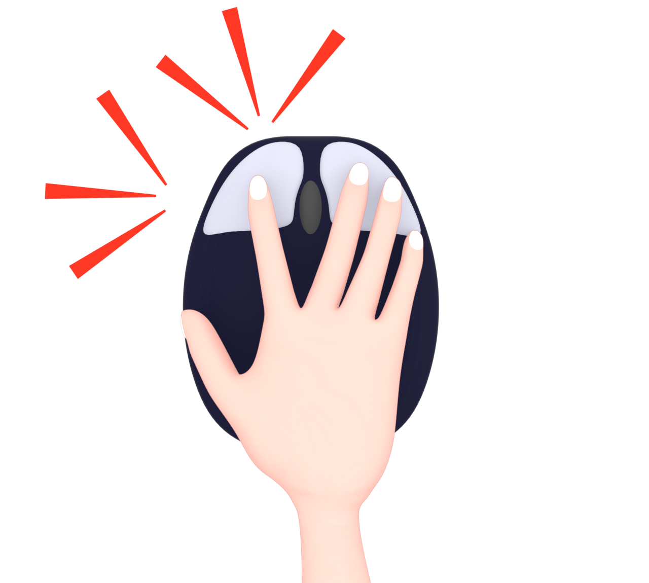 マウス ダブルクリックのイラスト