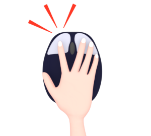 マウス 左クリックのイラスト