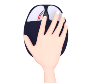 マウス ホイールを動かすイラスト