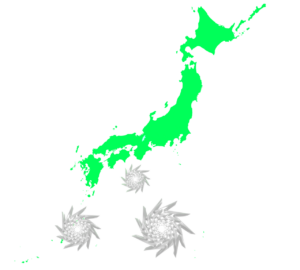 複数個の台風が発生したイラスト