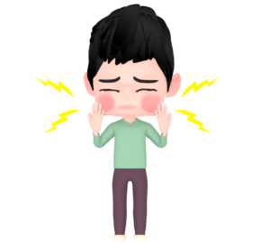 おたふく風邪のイラスト（男性）