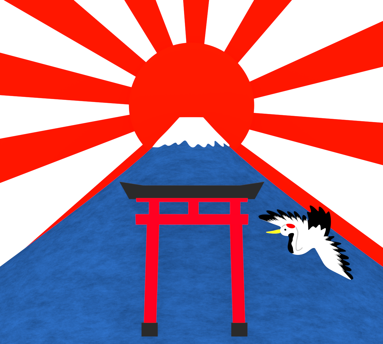 新年を迎えたお正月のイラスト