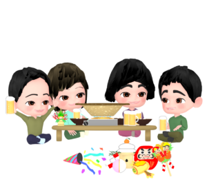 新年会のイラスト