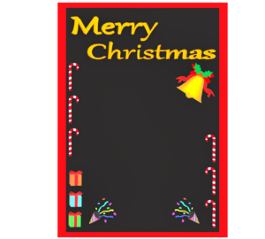 夜のジングルベルのクリスマスカード