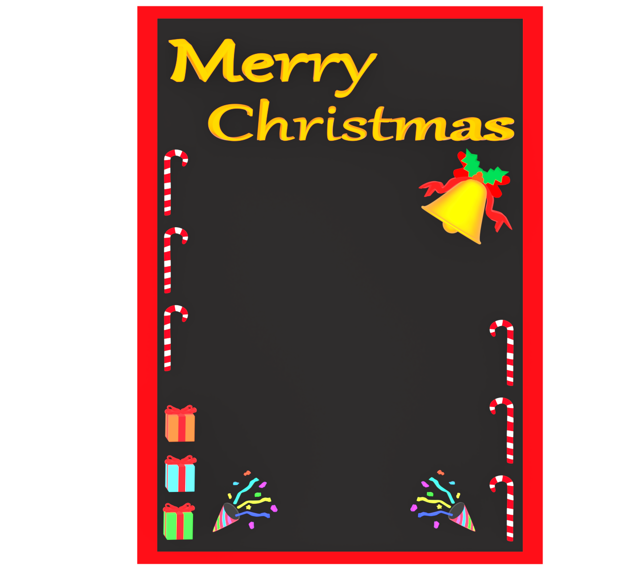 夜のジングルベルのクリスマスカード