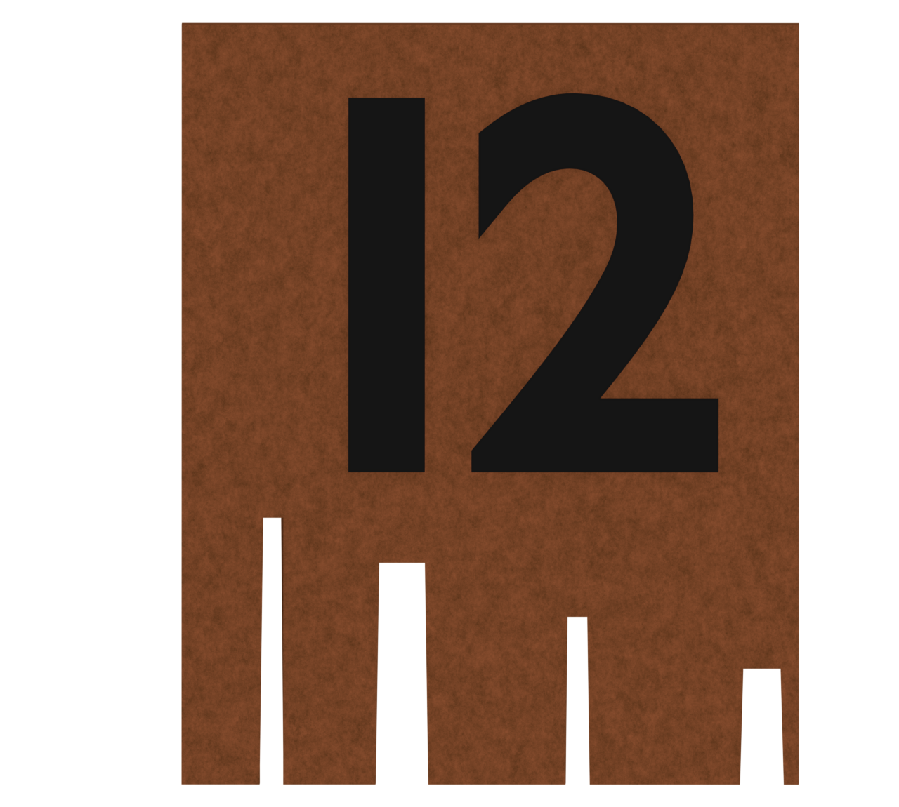 12番 銭湯の鍵のイラスト