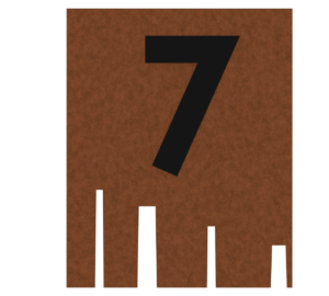 銭湯の鍵 ７番のイラスト