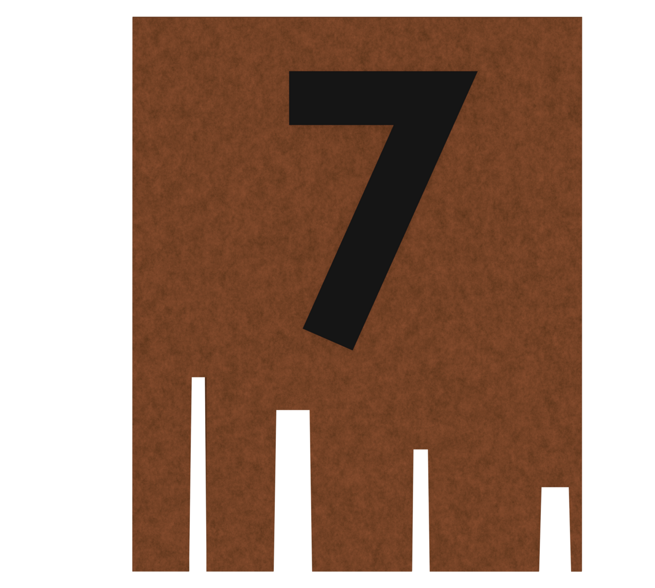 銭湯の鍵 ７番のイラスト