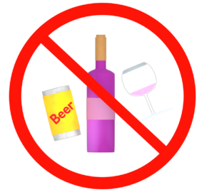 飲酒不可のマークのイラスト