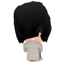 元気がない体育座りをした人の後ろ姿のイラスト